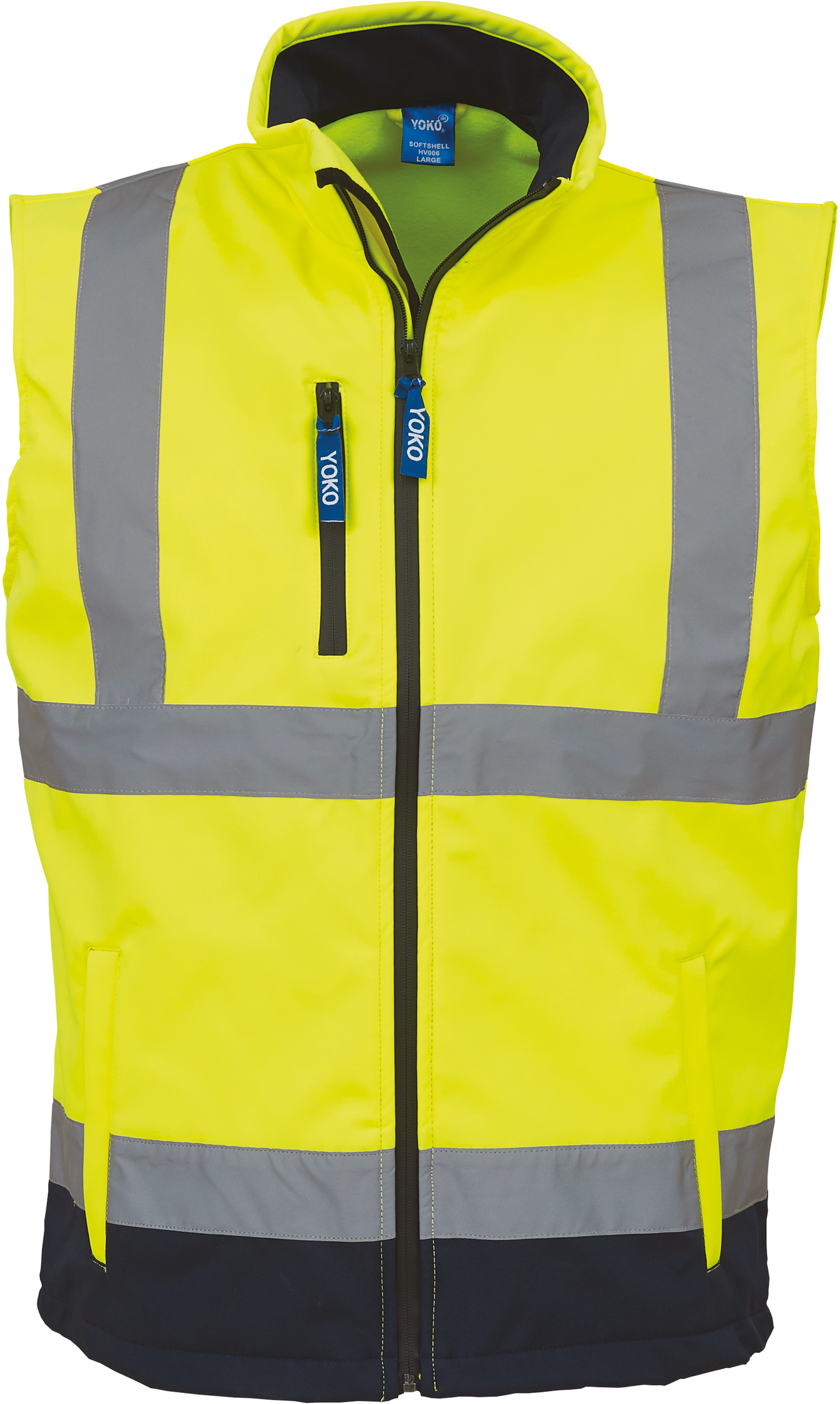 GDTXYHV006 Hi Vis Yellow / Navy FACE