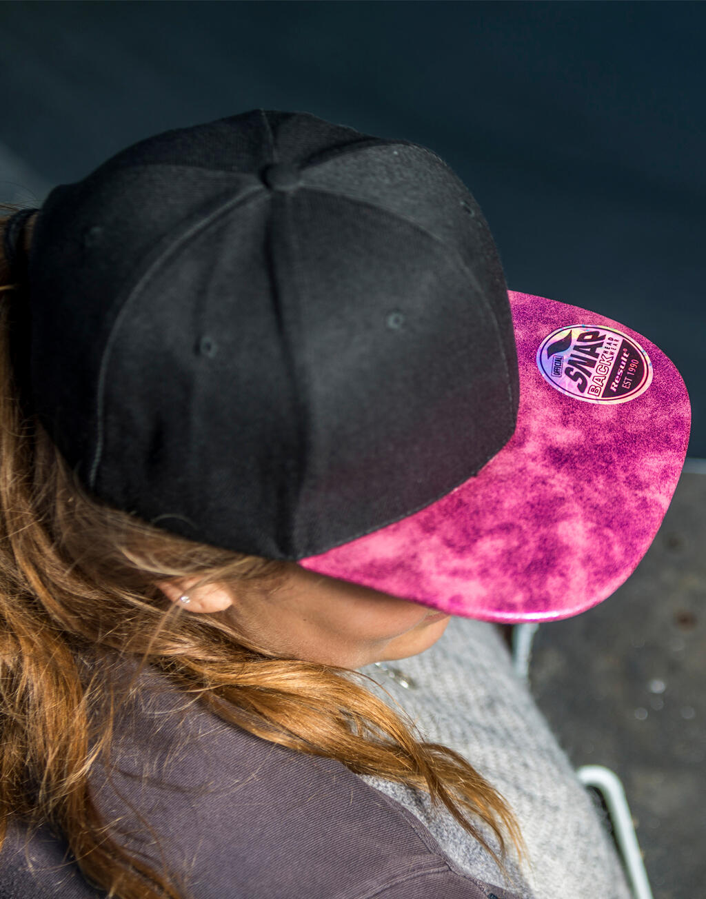 Bronx Glitter Flat Peak Snapback Cap imagen 1