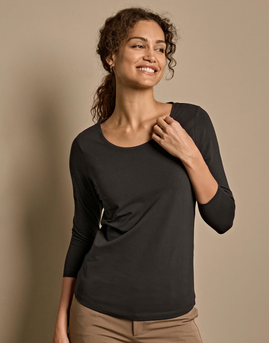 Ladies 3/4 Sleeve Stretch Tee imagen 1