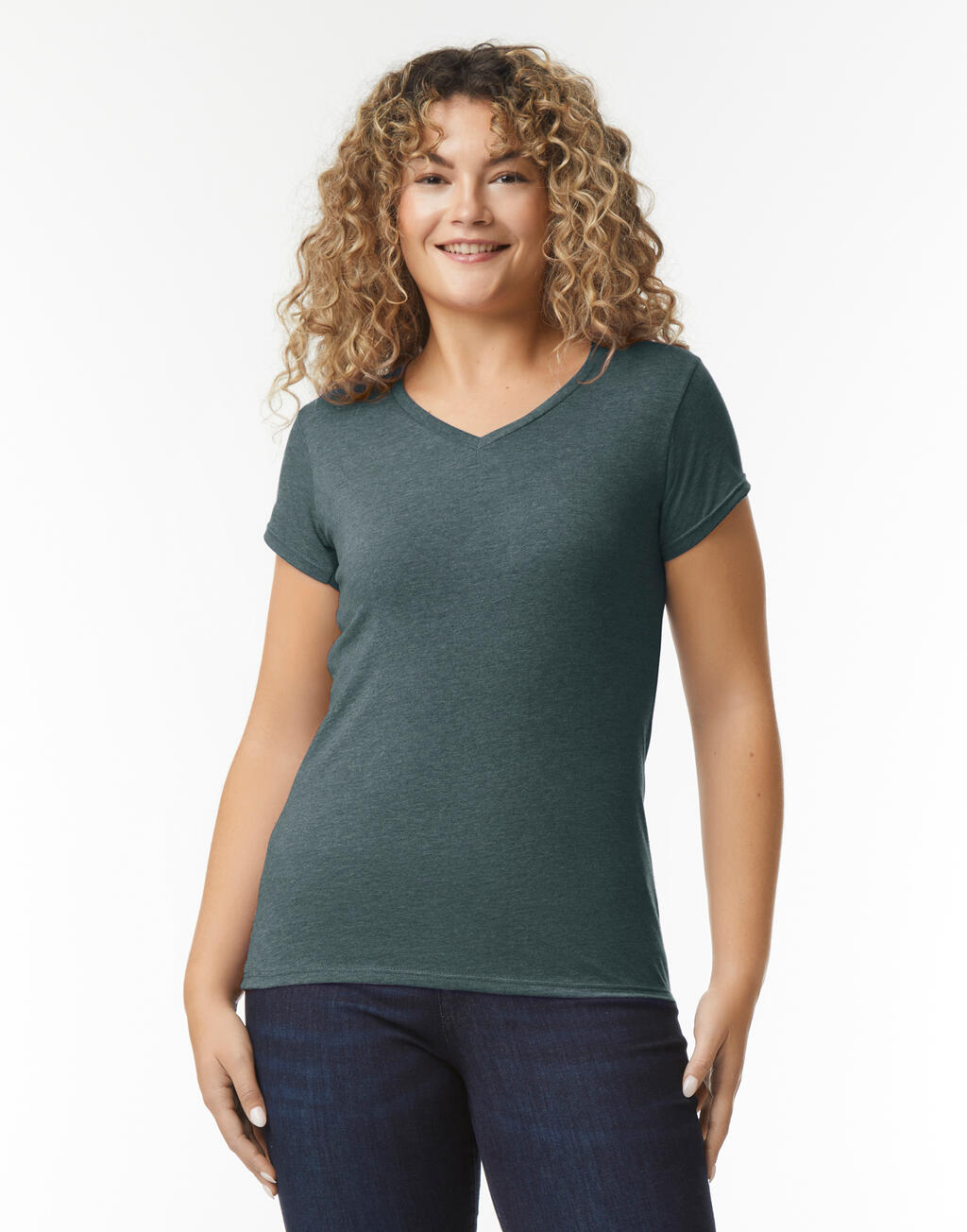 Softstyle Women's V-Neck T-Shirt imagen 6
