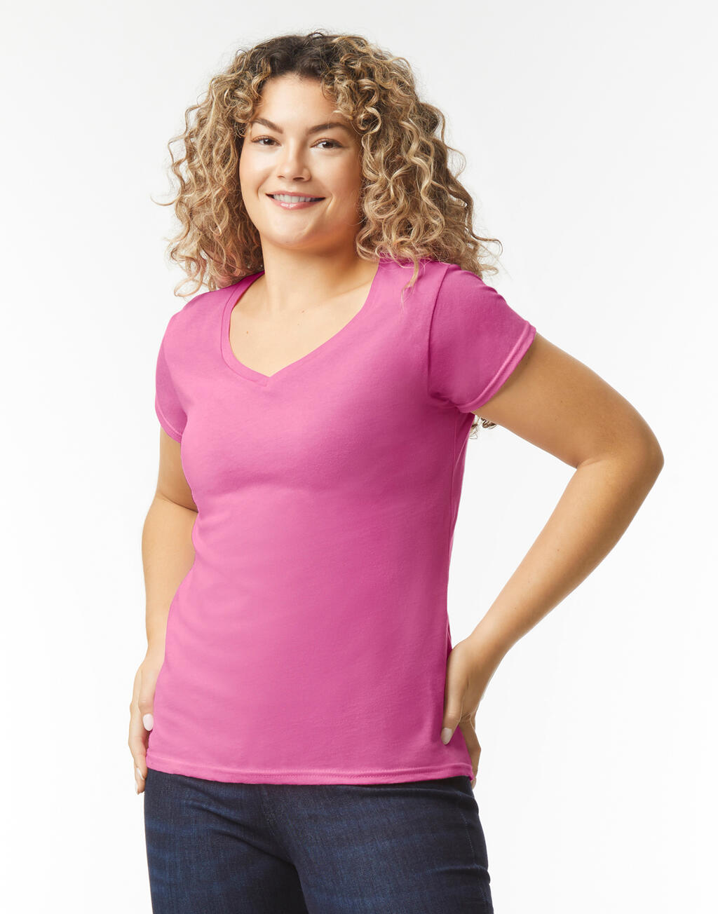 Softstyle Women's V-Neck T-Shirt imagen 5