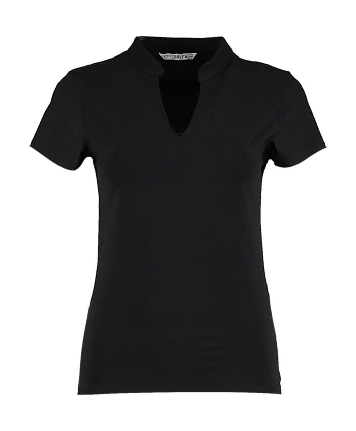 Top Regular Fit con cuello mandarín