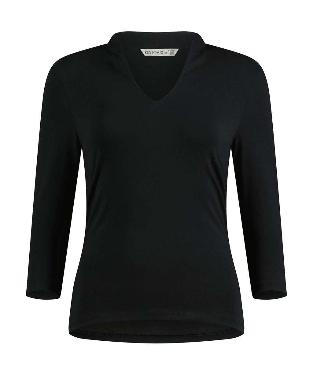 Regular Fit Mandarin Collar Top 3/4 Sleeve imagen 6