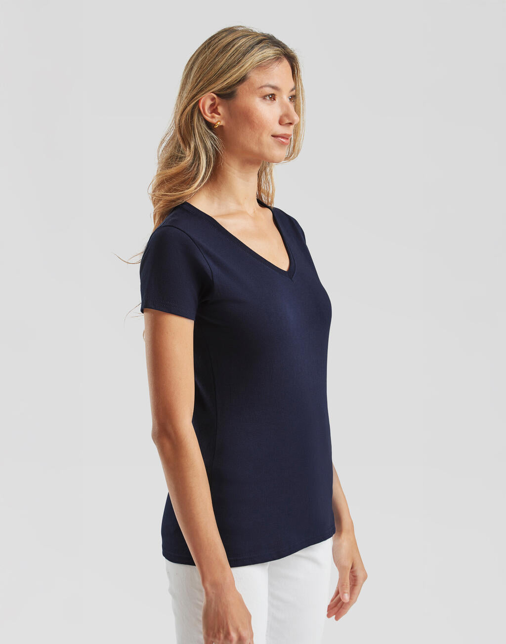 Ladies Valueweight V-Neck T imagen 2