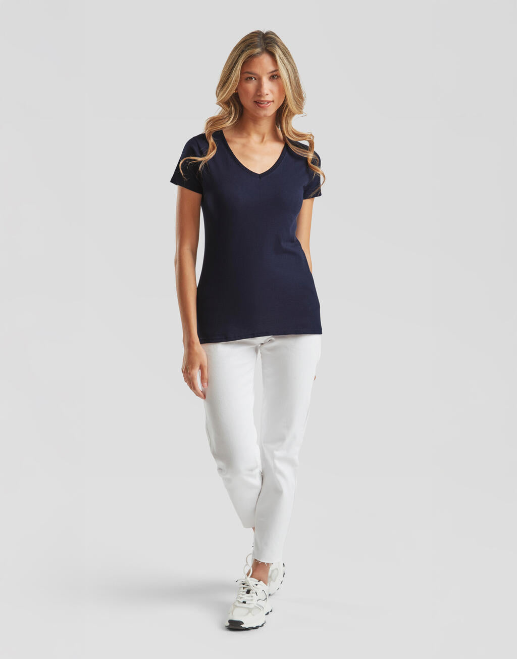 Ladies Valueweight V-Neck T imagen 3