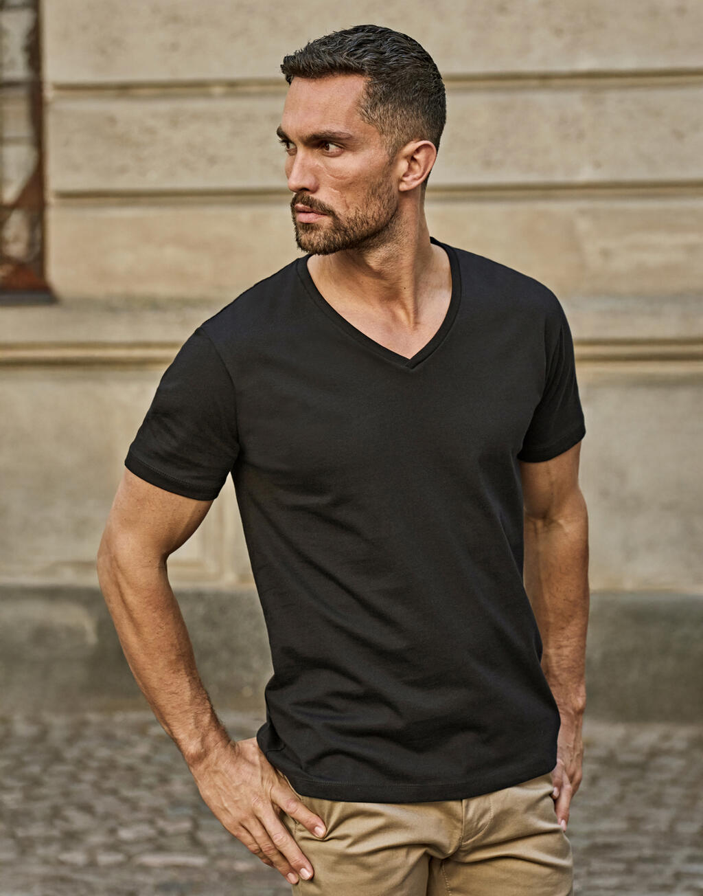 Men's Fashion V-Neck Sof Tee imagen 1