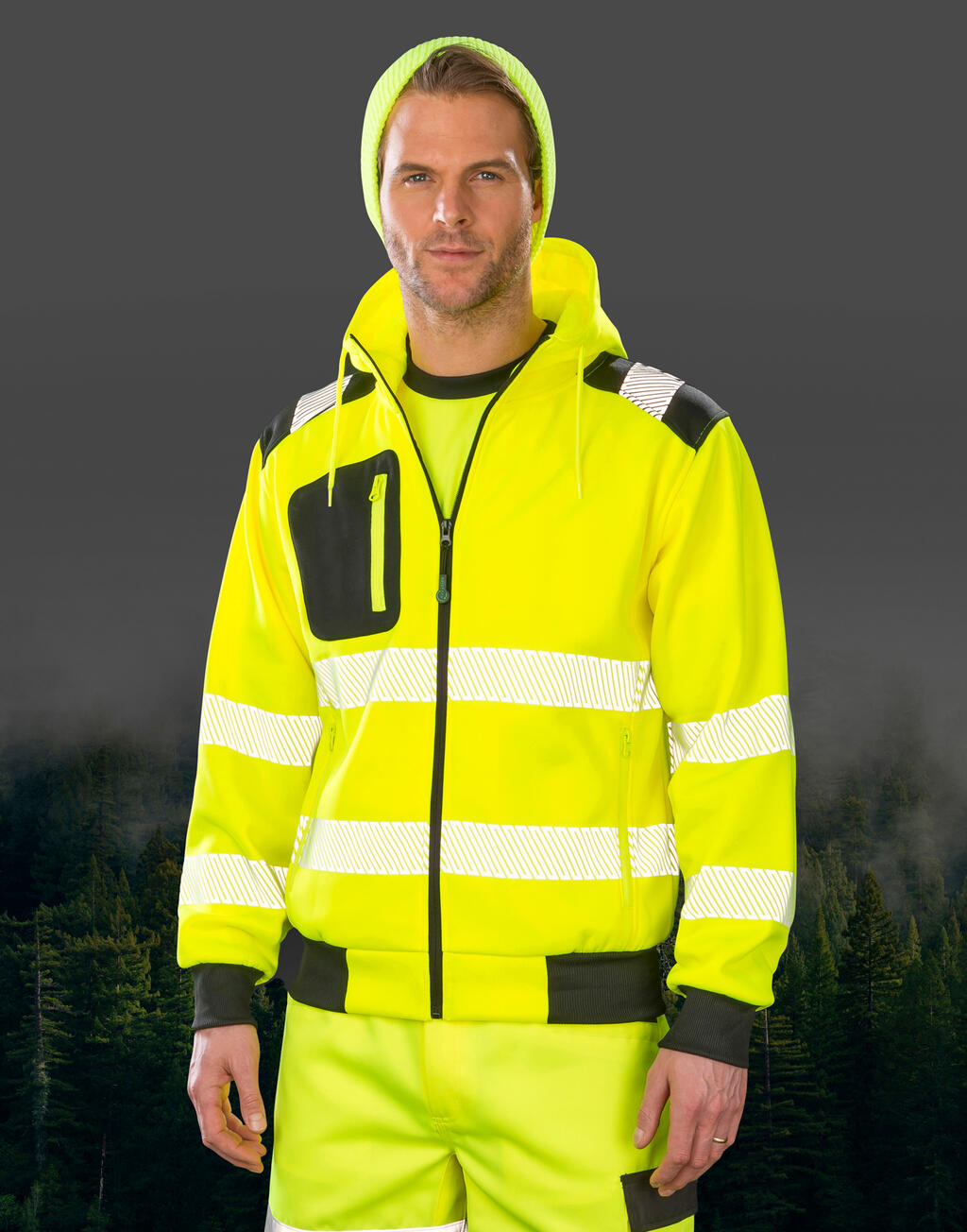 Recycled Robust Zipped Safety Hoody imagen 1