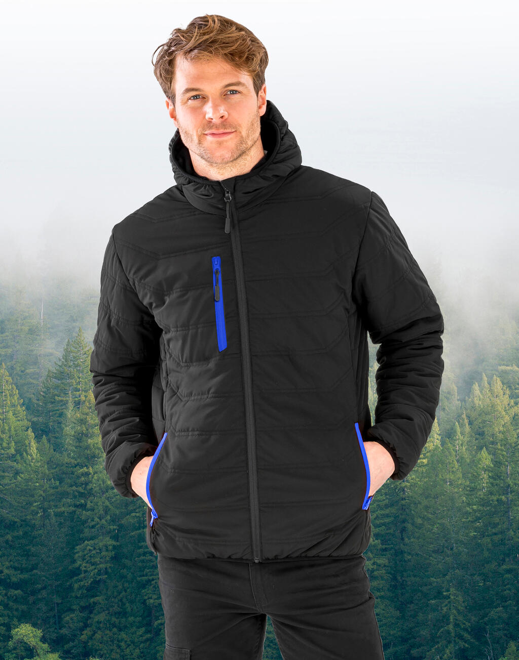 Black Compass Padded Winter Jacket imagen 1