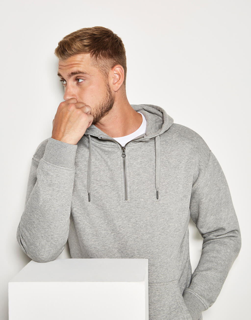 Regular Fit 1/4 Zip Hoodie imagen 8
