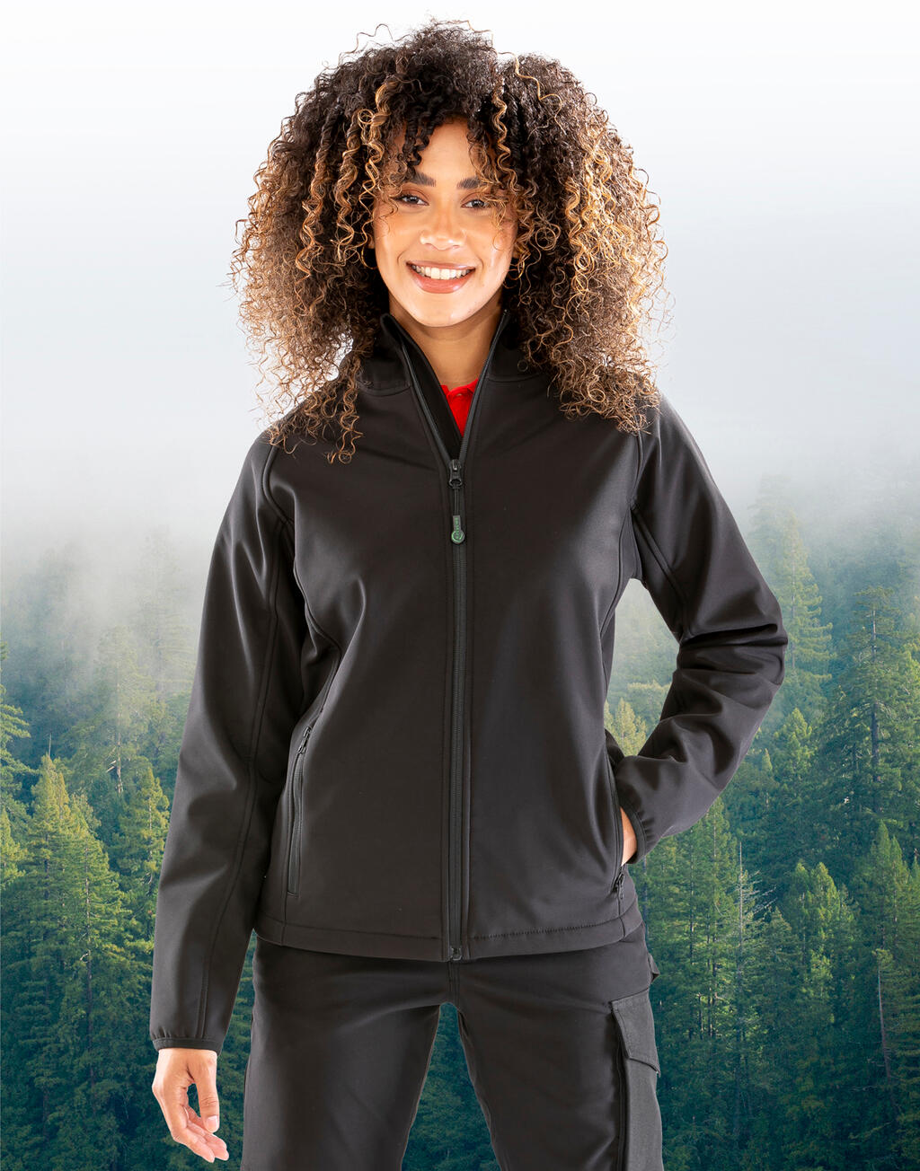 Women's Recycled 3-Layer Hooded Softshell imagen 1
