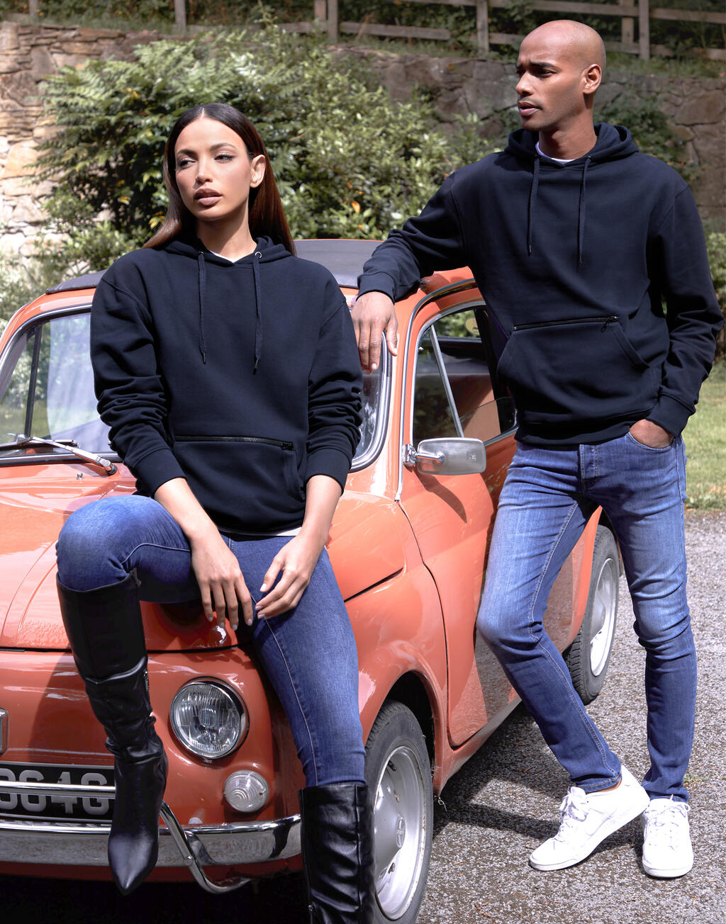 Pique Hoodie with Zipped Pocket imagen 3