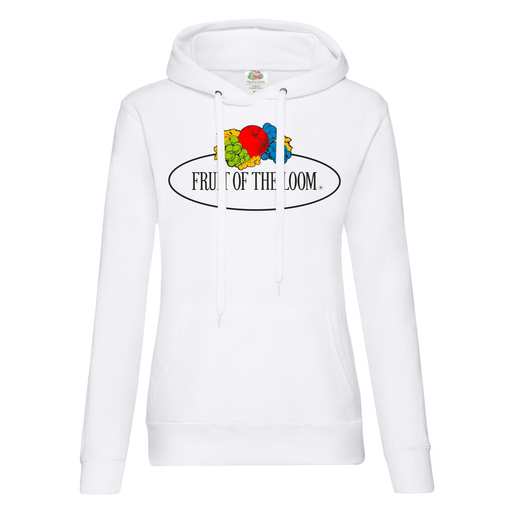 Ladies Vintage Hooded Sweat Large Logo Print imagen 2