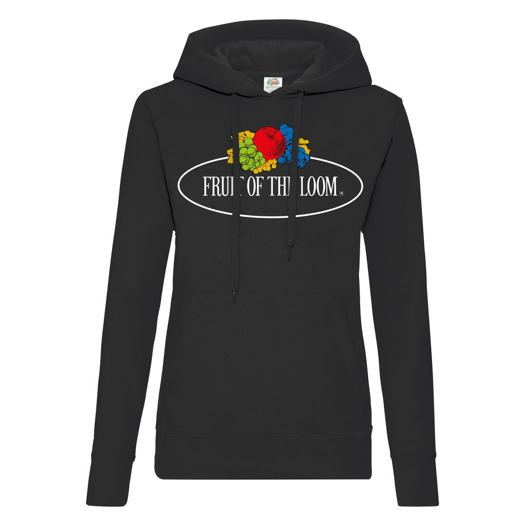 Ladies Vintage Hooded Sweat Large Logo Print imagen 3