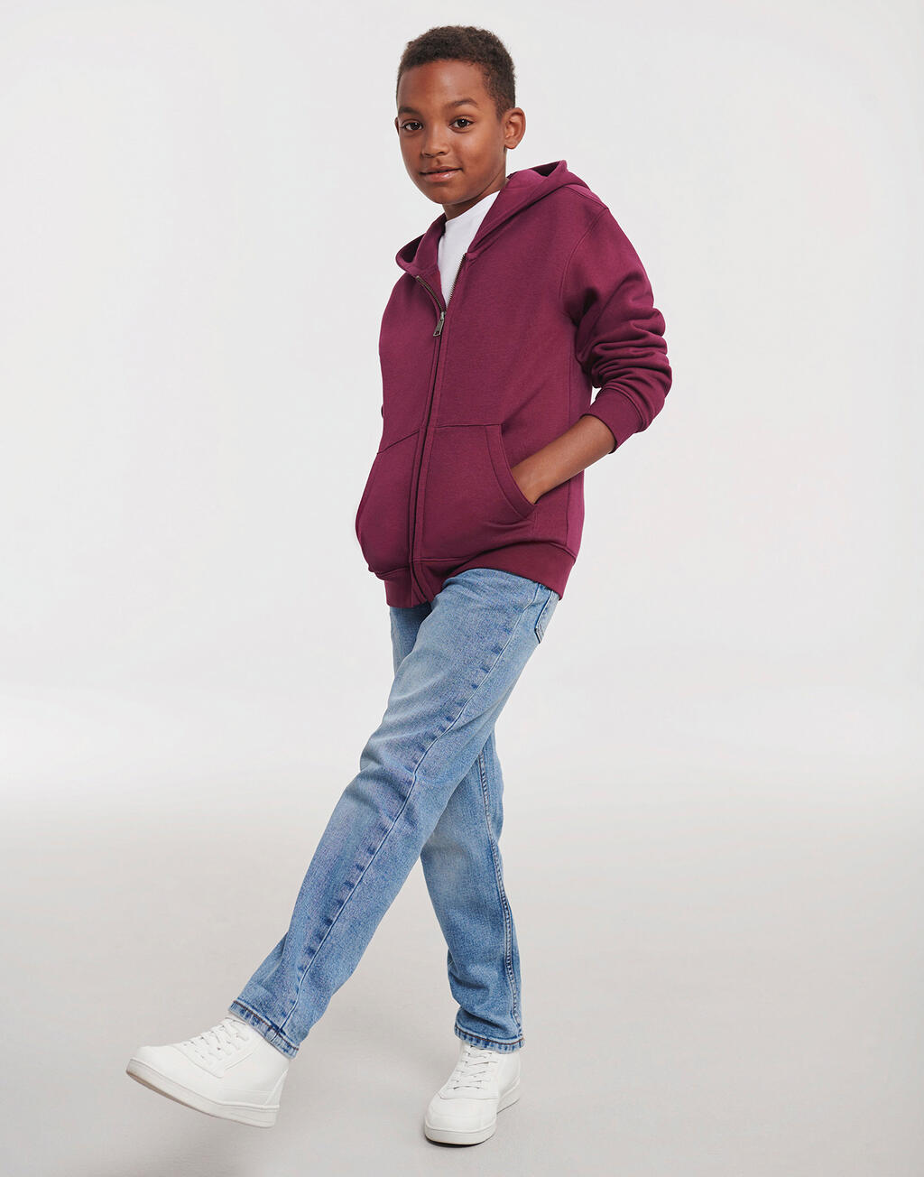 Kids' Authentic Zipped Hood Sweat imagen 3
