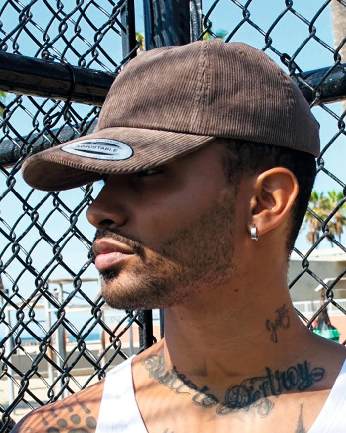 Gorra dad de pana perfil bajo