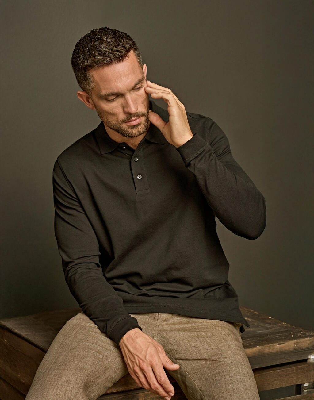 Luxury LS Stretch Polo imagen 1
