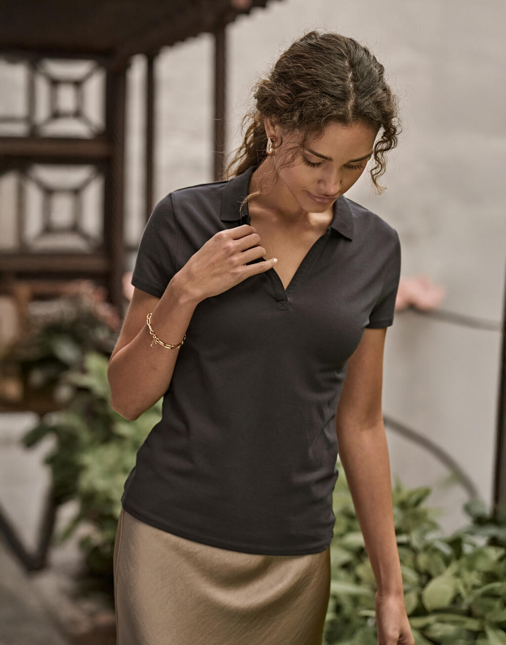 Women's Luxury Stretch V Polo imagen 1