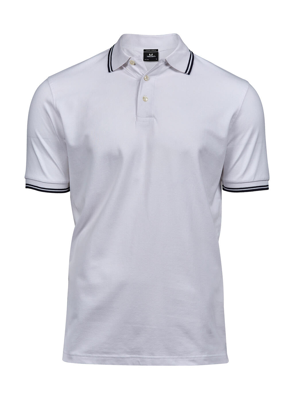 Luxury Stripe Stretch Polo imagen 6