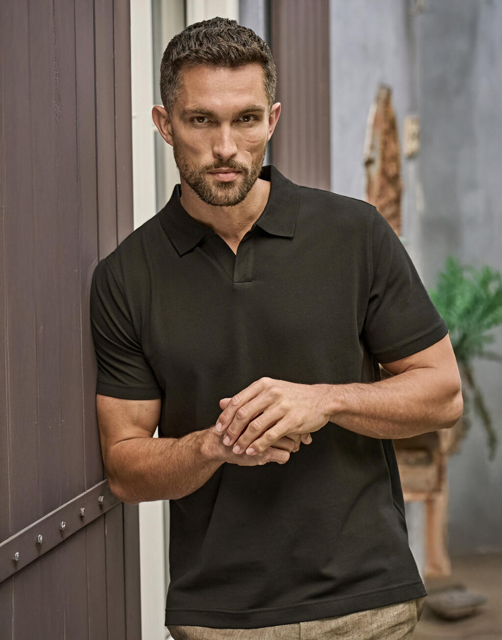 Luxury Stretch V-Neck Polo imagen 1