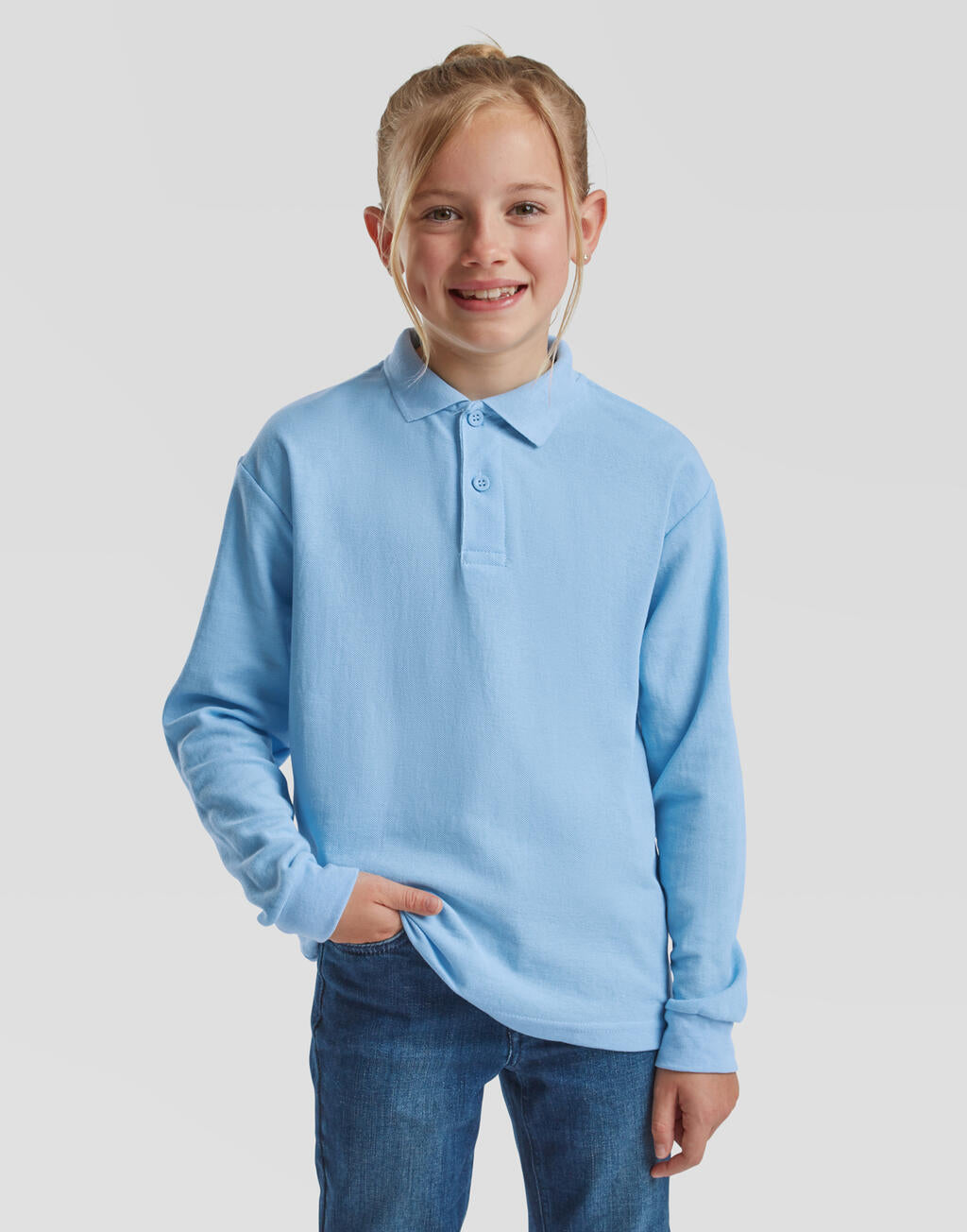 Kids 65/35 Long Sleeve Polo imagen 1