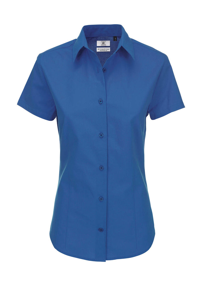 Camisa de popelina Heritage de manga corta mujer