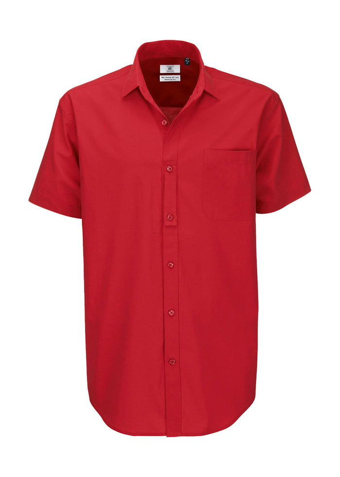Camisa de popelina Heritage de manga corta hombre