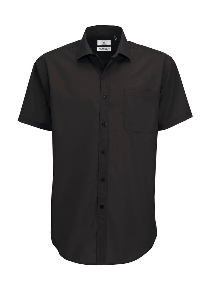 Camisa de popelina Smart de manga corta hombre
