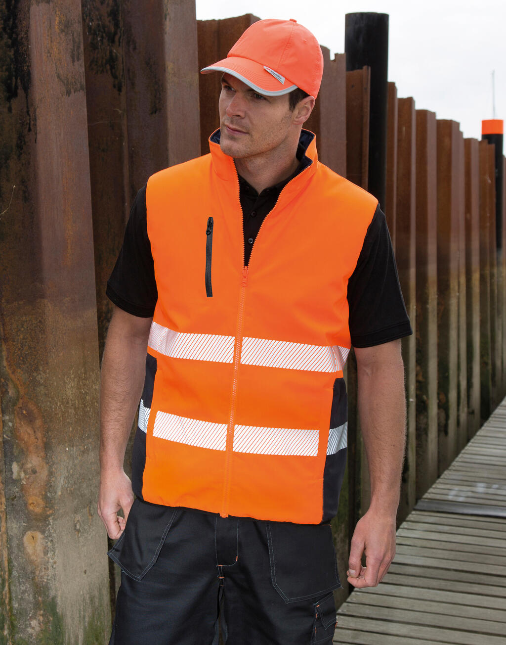 Reversible Soft Padded Safety Gilet imagen 1