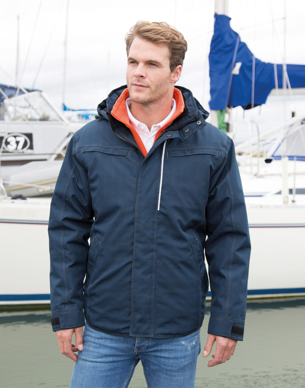 Denim Texture Rugged Jacket imagen 4