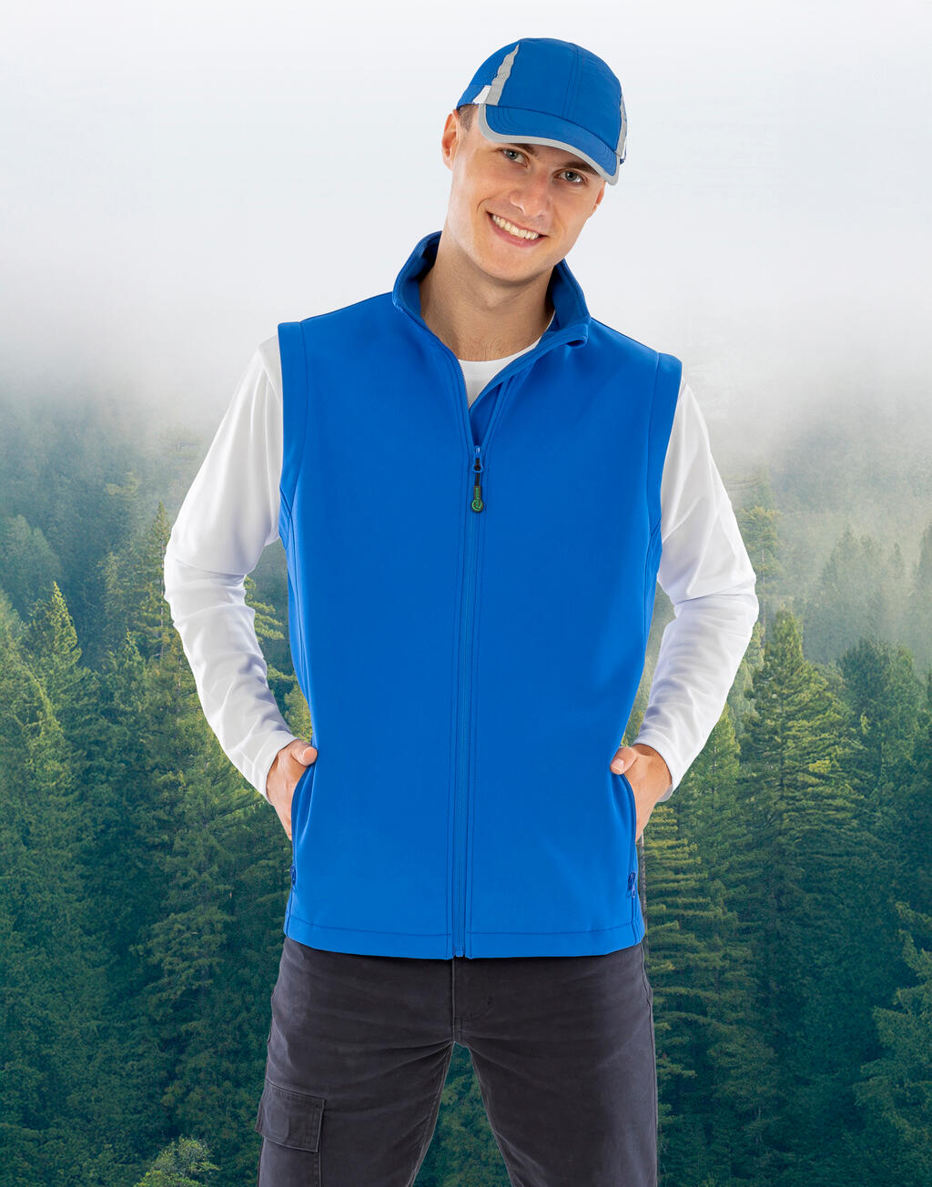 Men's Recycled 2-Layer Printable Softshell B/W imagen 1