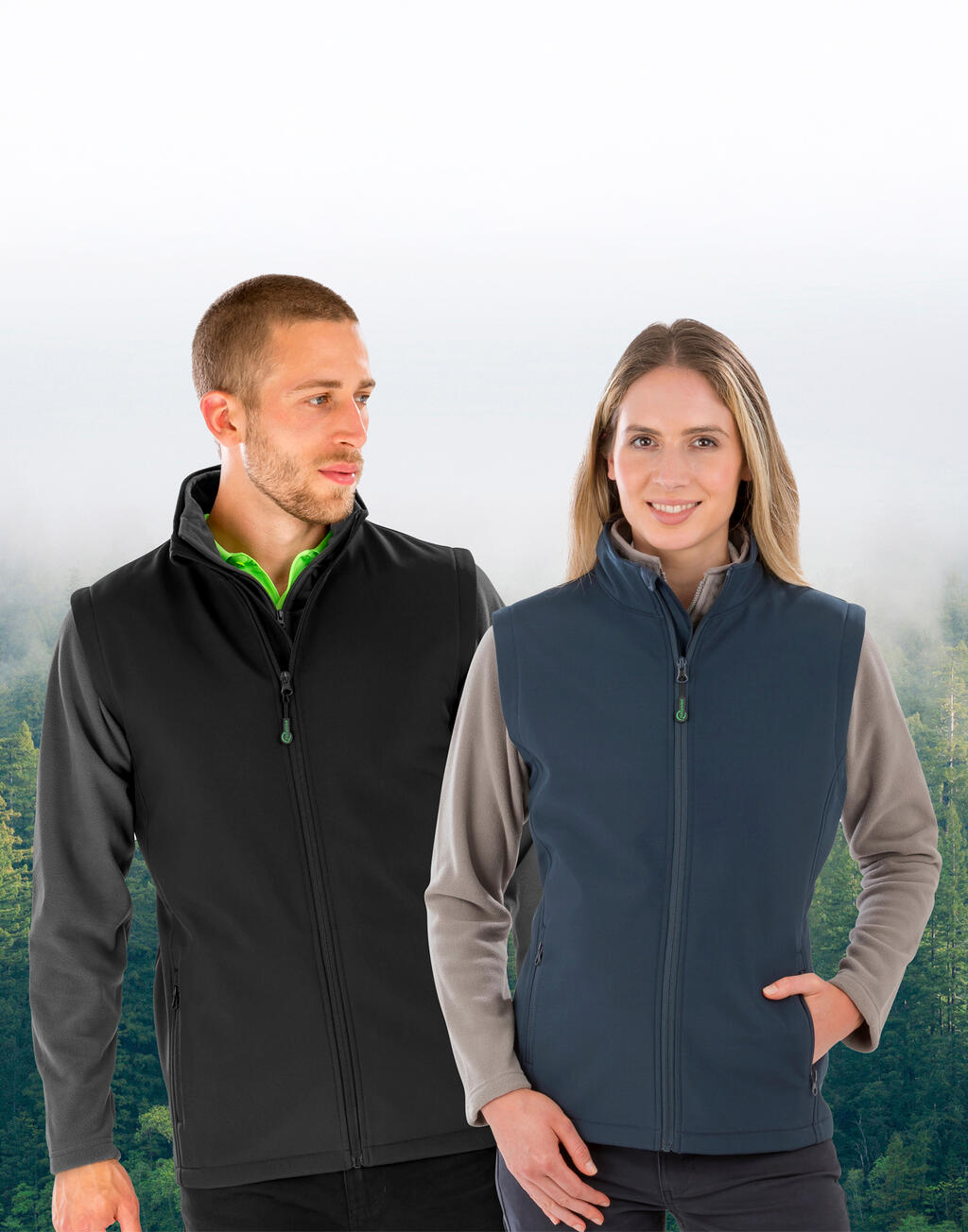 Men's Recycled 2-Layer Printable Softshell B/W imagen 4