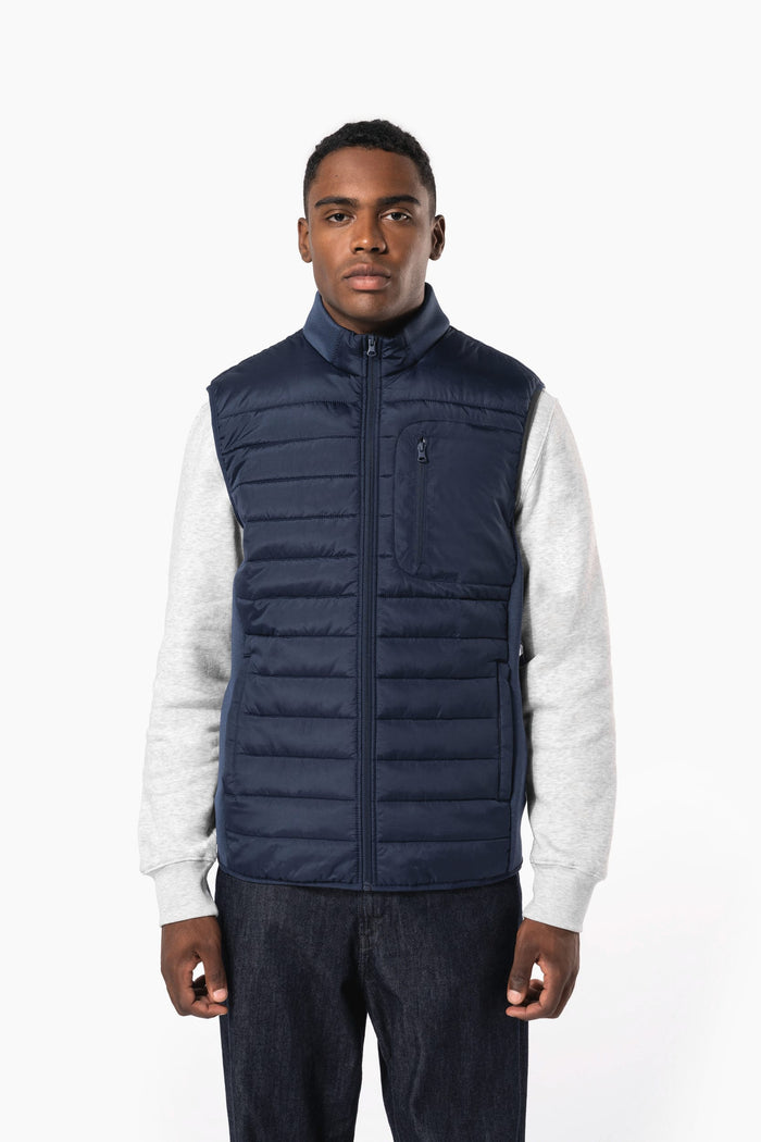 Chaleco bimaterial hombre