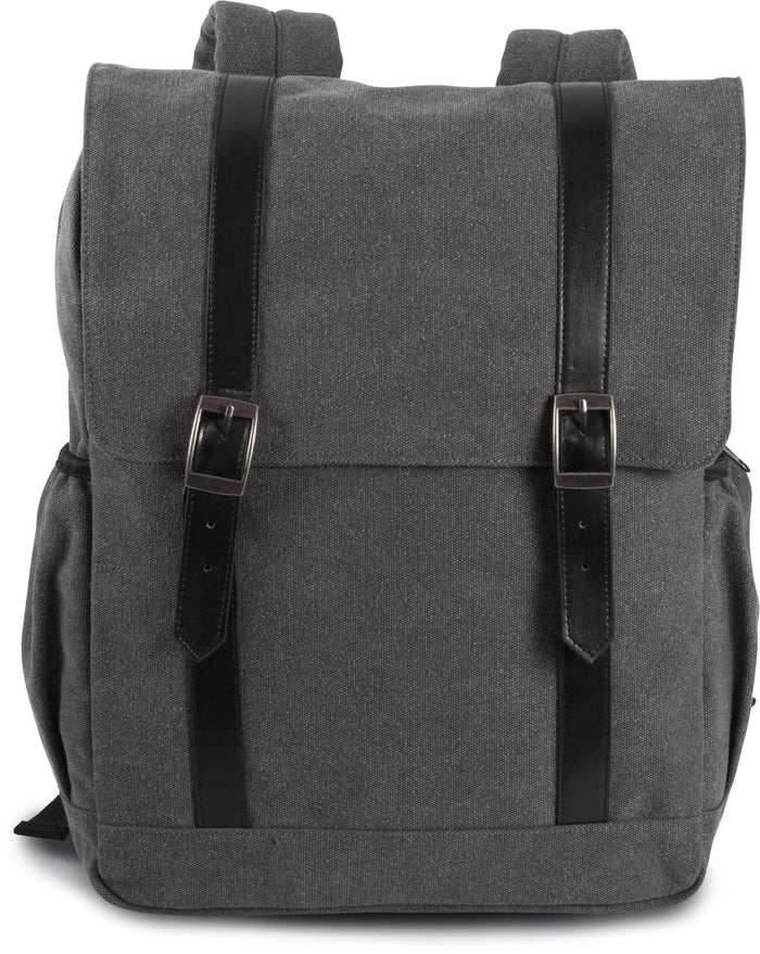 Mochila de tejido canvas con solapa