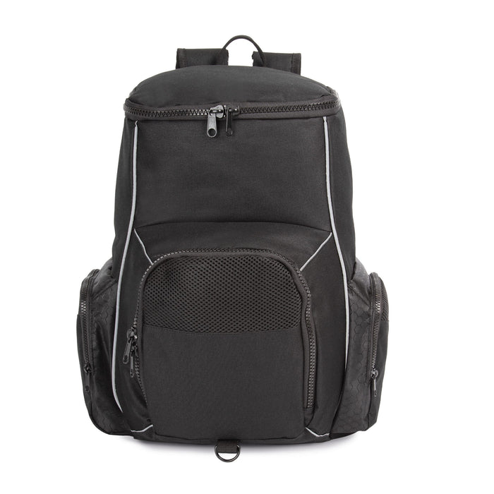 Mochila de deporte con portaobjetos confeccionada en material reciclado