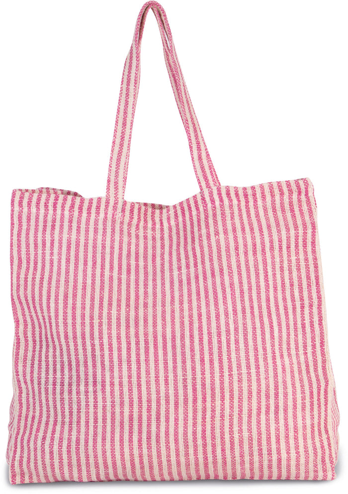 Bolsa shopper de juco a rayas