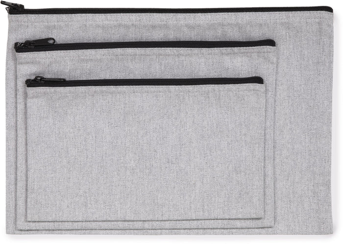 Estuche reciclado con cremallera