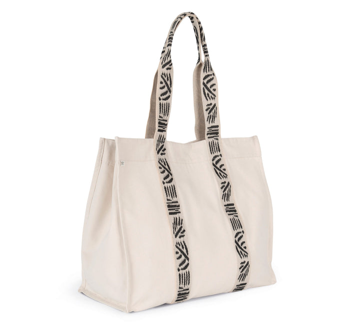 Bolsa shopper de fuelle grande reciclada