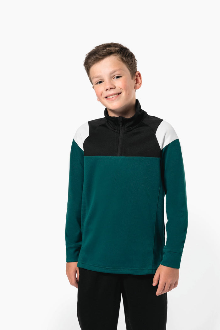 Sudadera de entrenamiento 1/4 de cremallera infantil