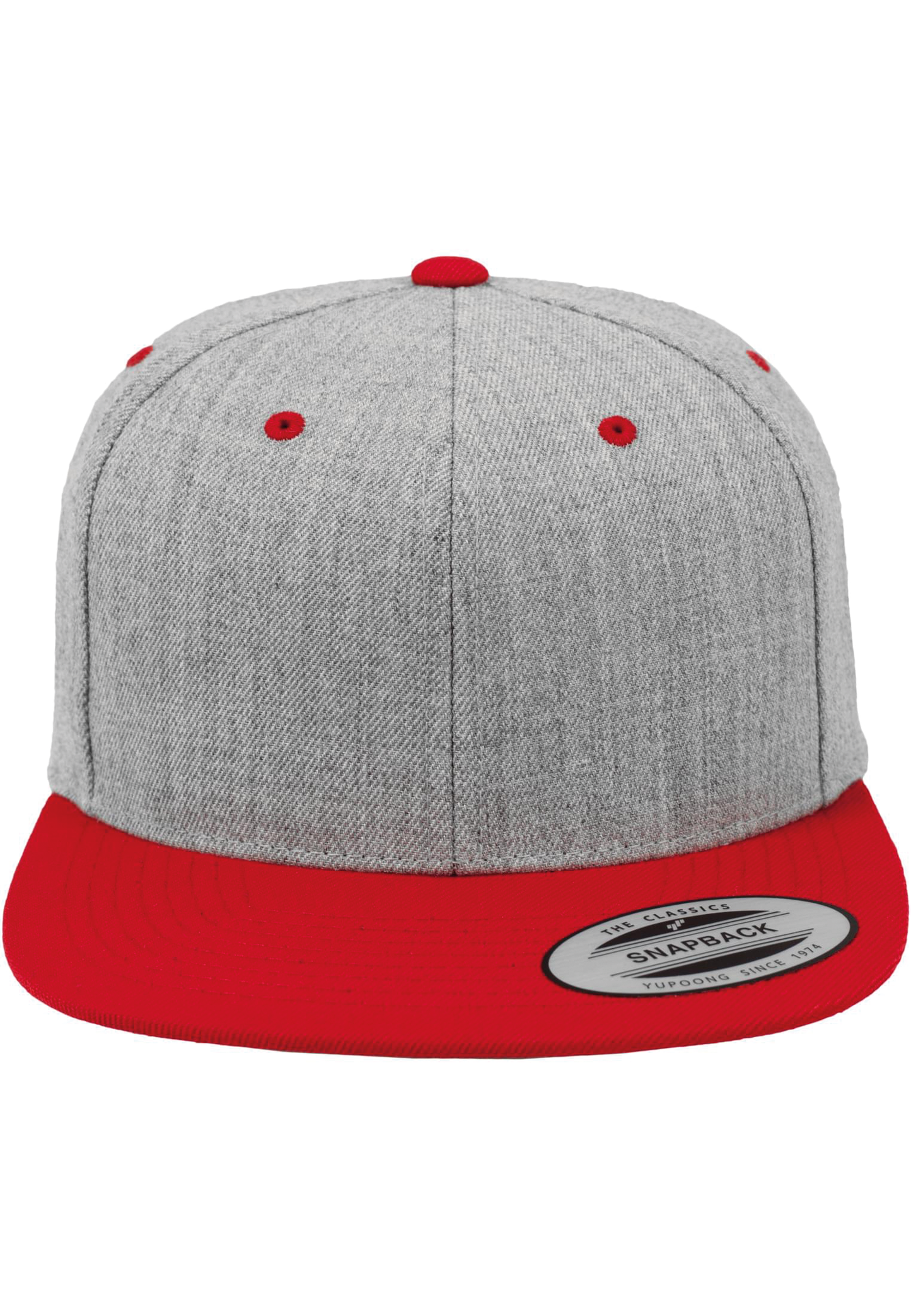 GDTXFL6089MT HEATHER / RED FACE CAP
