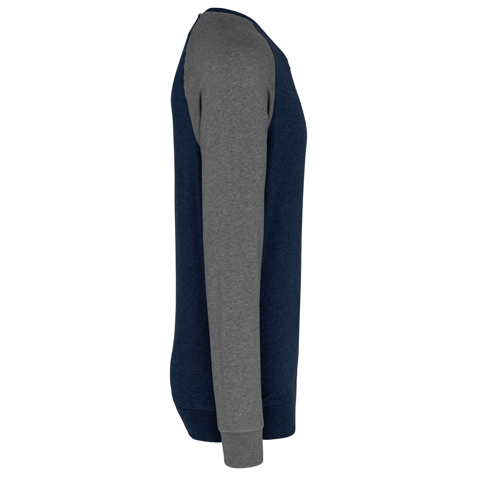 GDTXK491 French Navy Heather / Grey Heather SIDE