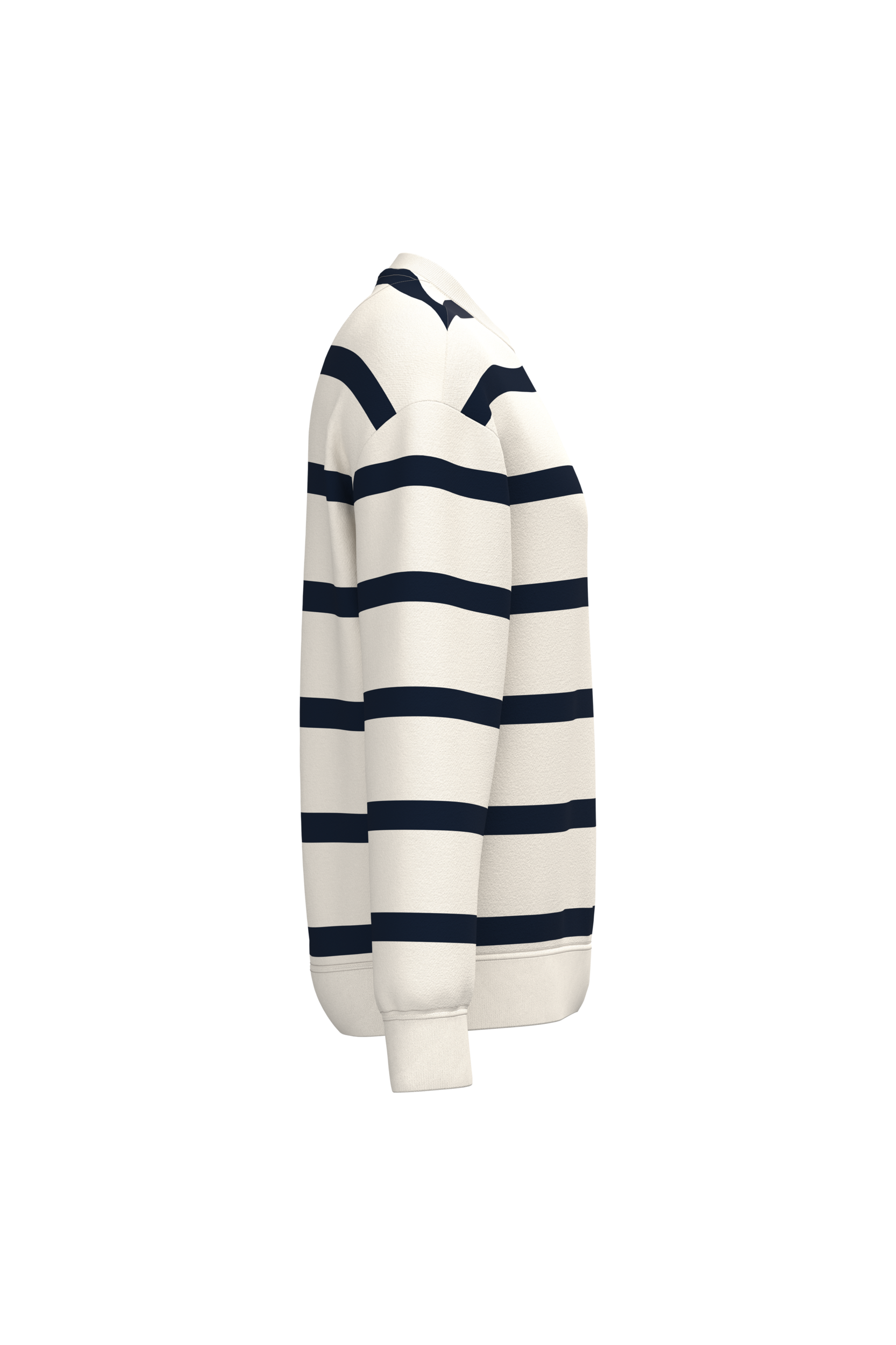 GDTXNS450 Ivory/ Navy blue stripes SIDE
