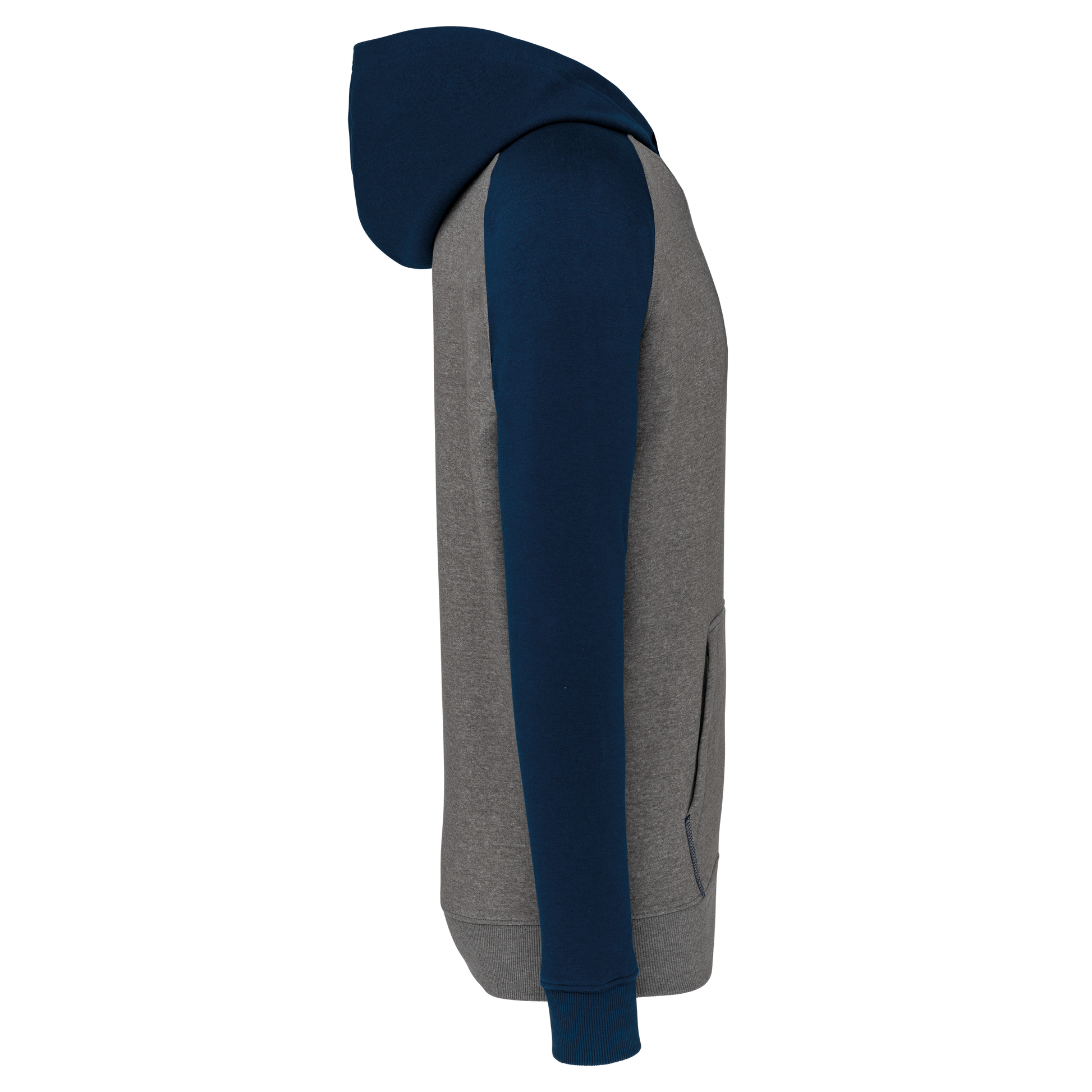 GDTXPA370 Grey Heather / Sporty Navy SIDE