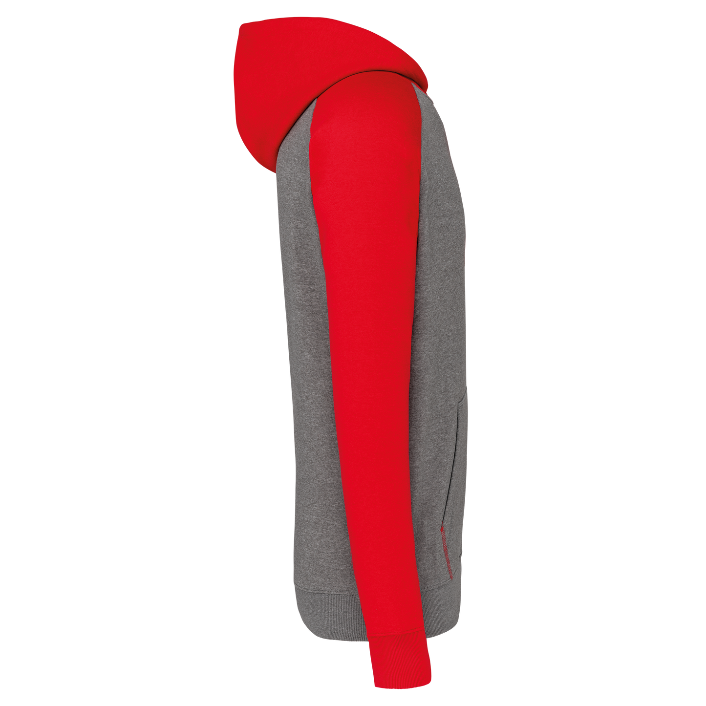 GDTXPA370 Grey Heather / Sporty Red SIDE