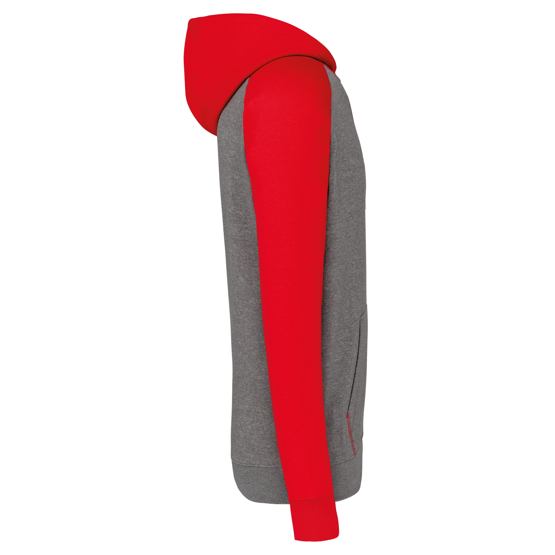 GDTXPA370 Grey Heather / Sporty Red SIDE