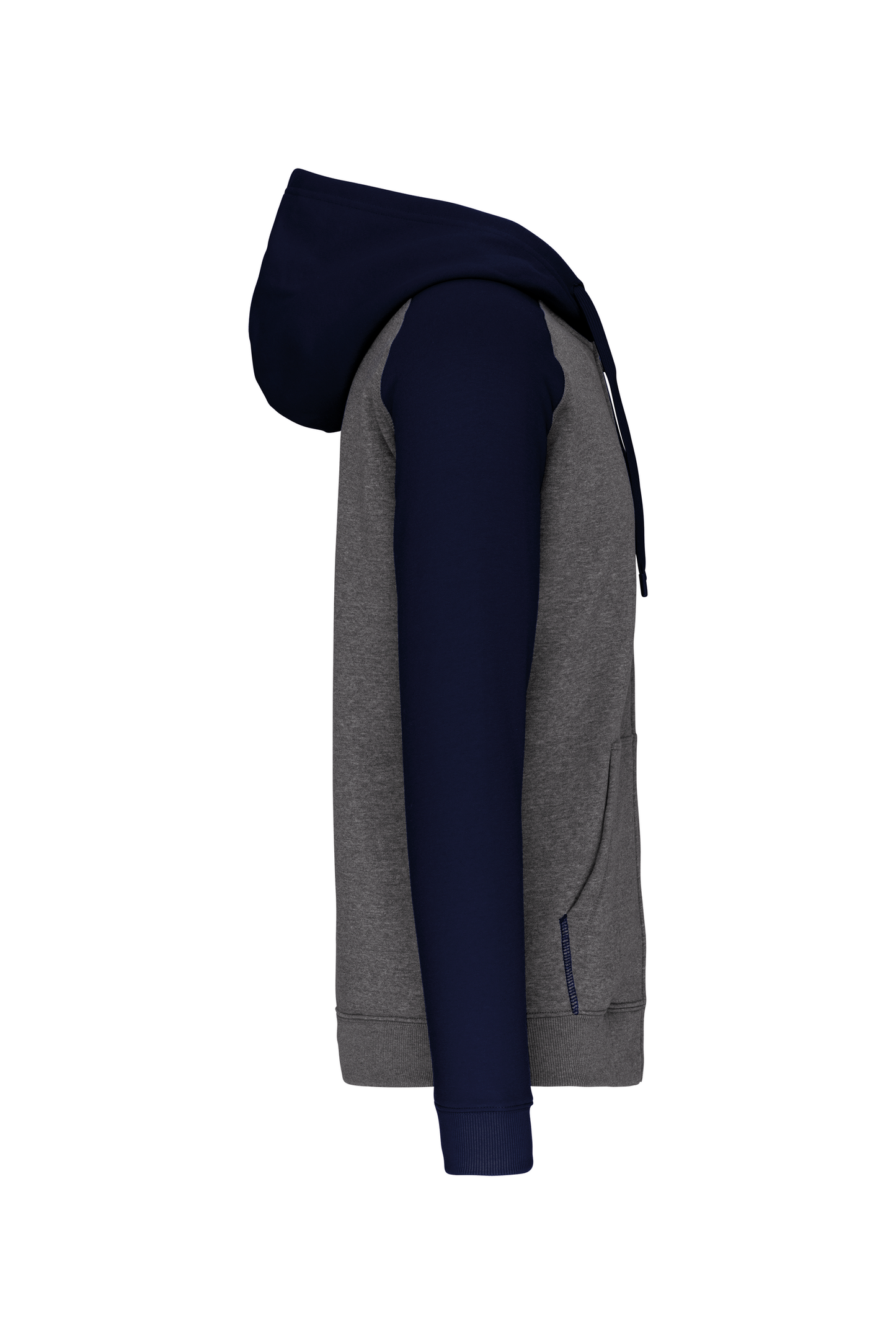 GDTXPA380 Grey Heather / Sporty Navy SIDE