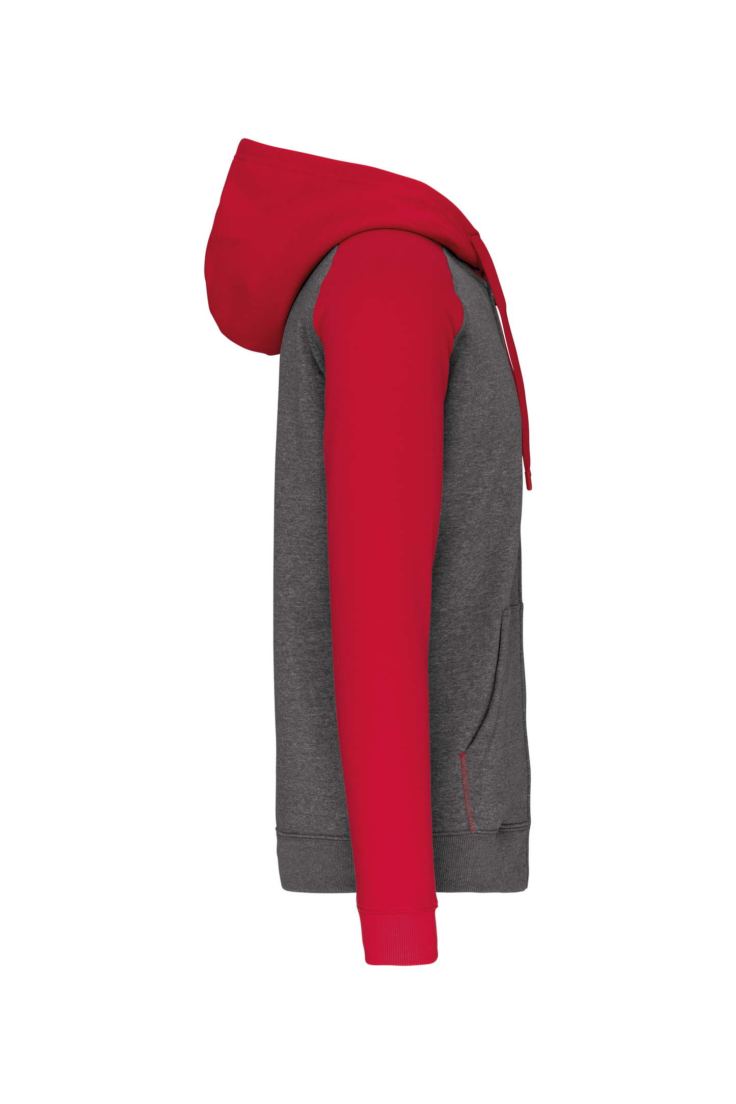 GDTXPA380 Grey Heather / Sporty Red SIDE