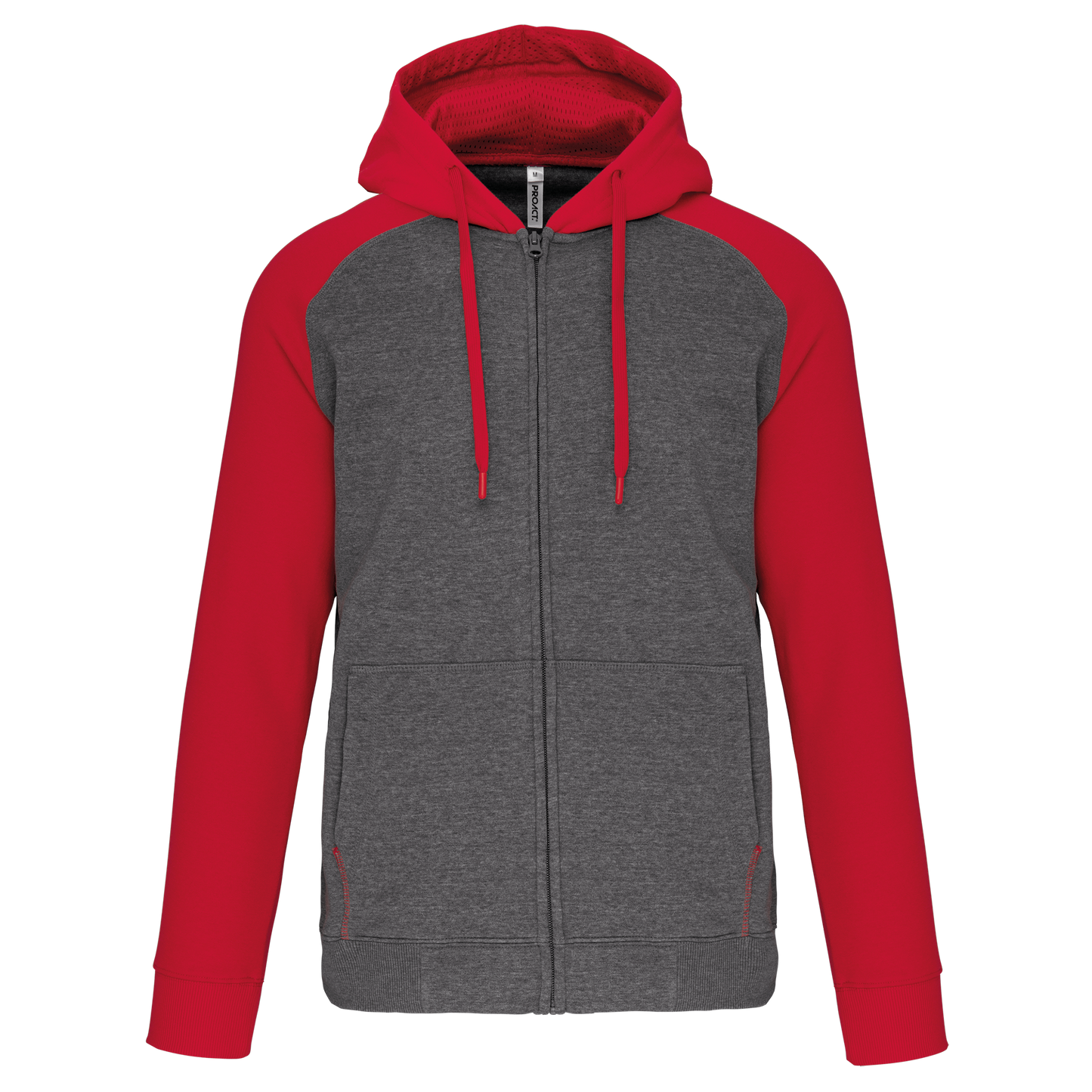 GDTXPA380 Grey Heather / Sporty Red FACE