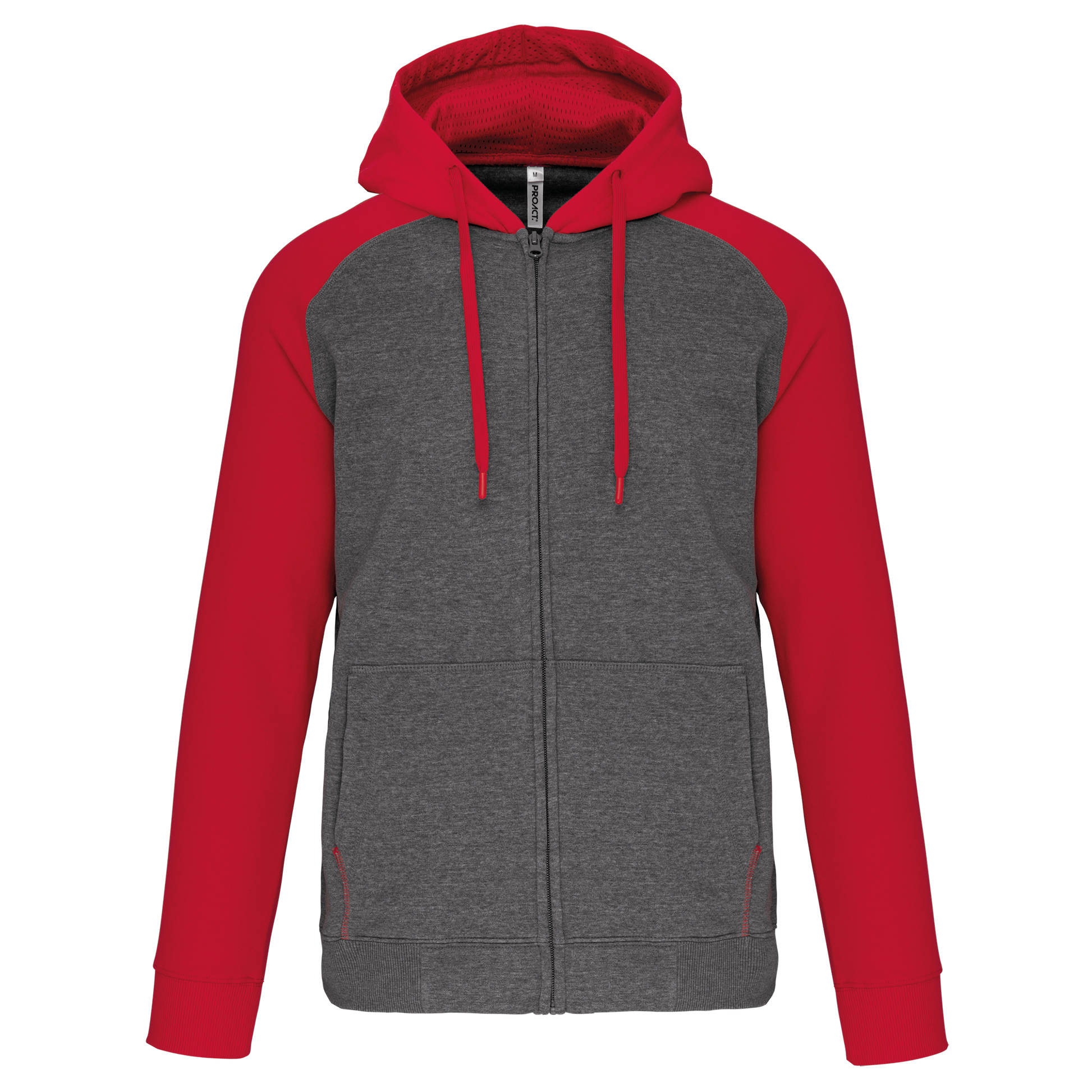 GDTXPA380 Grey Heather / Sporty Red FACE