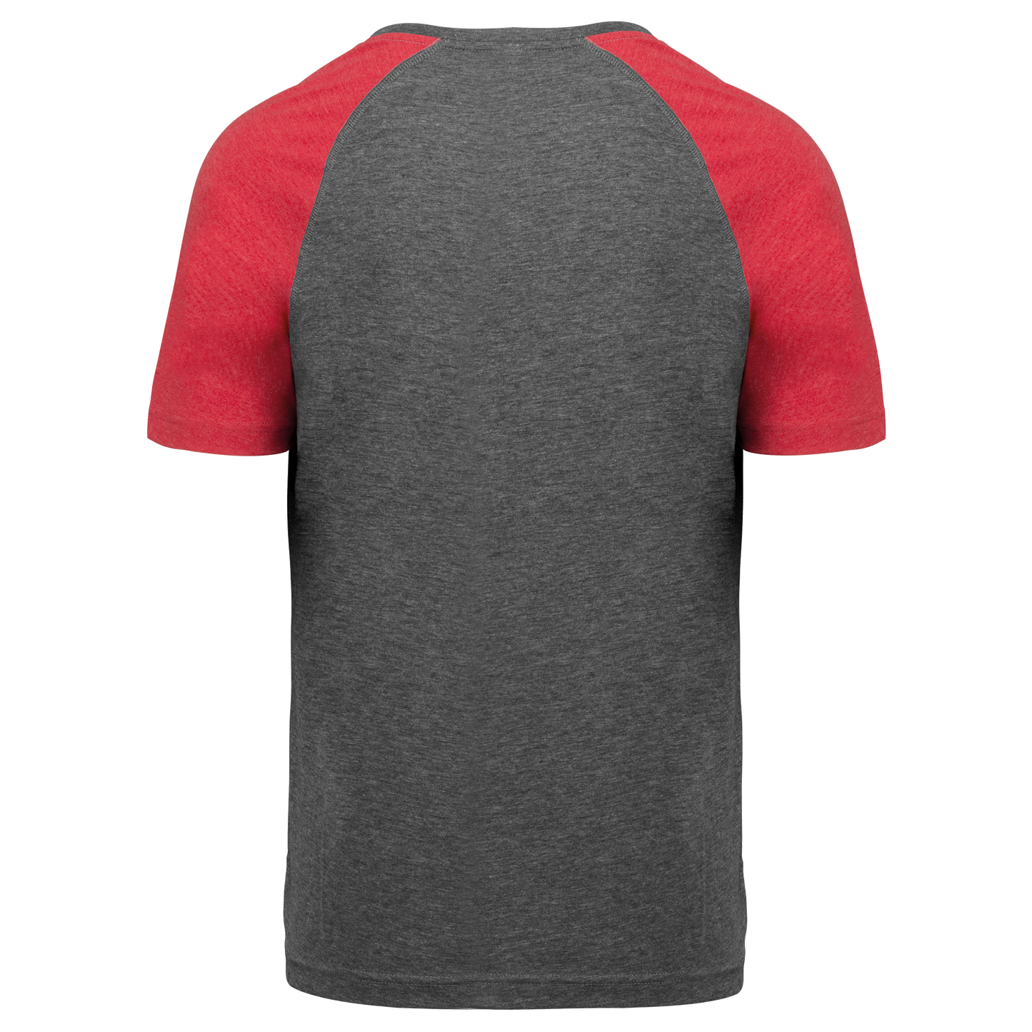 GDTXPA4010 Grey Heather / Sporty Red Heather BACK