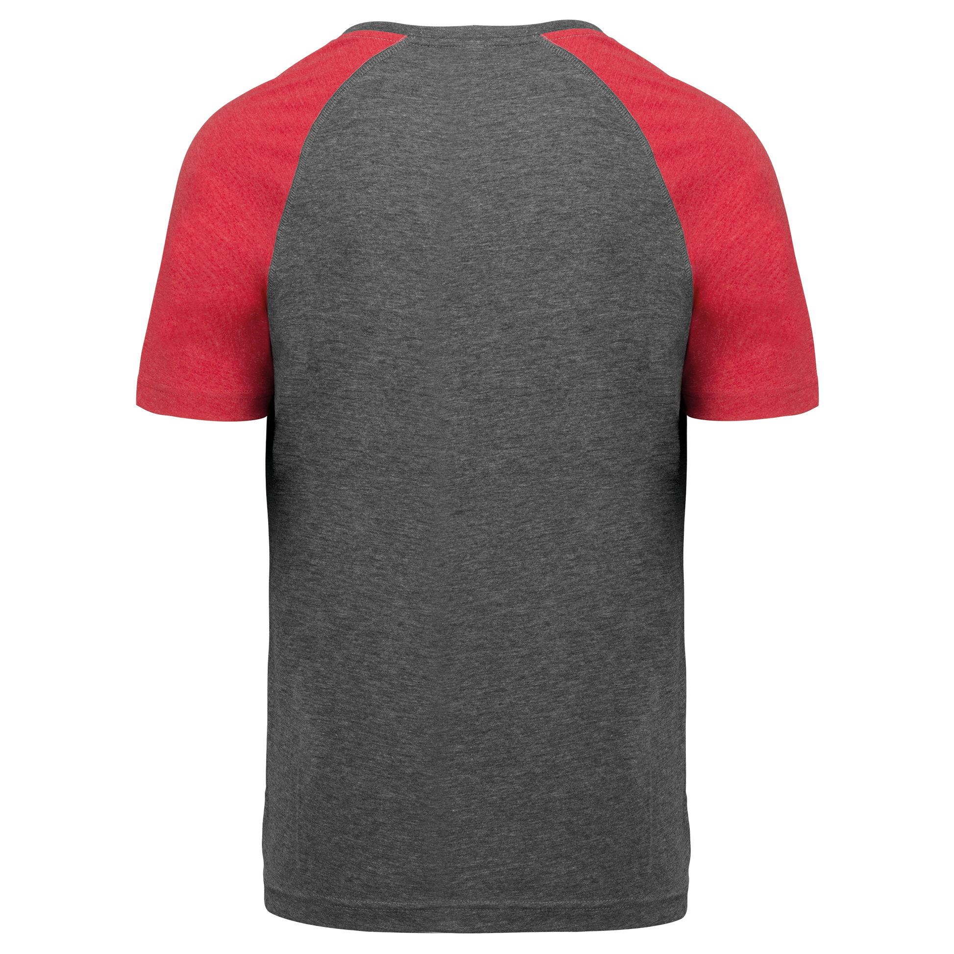 GDTXPA4010 Grey Heather / Sporty Red Heather BACK